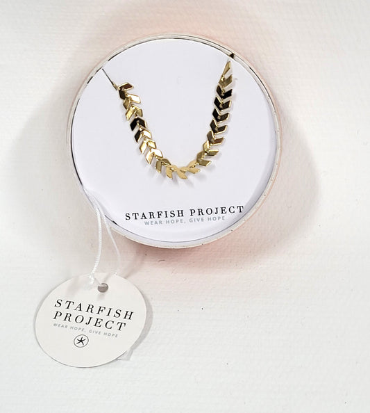 Gold Chevron Bracelet by Starfish Project