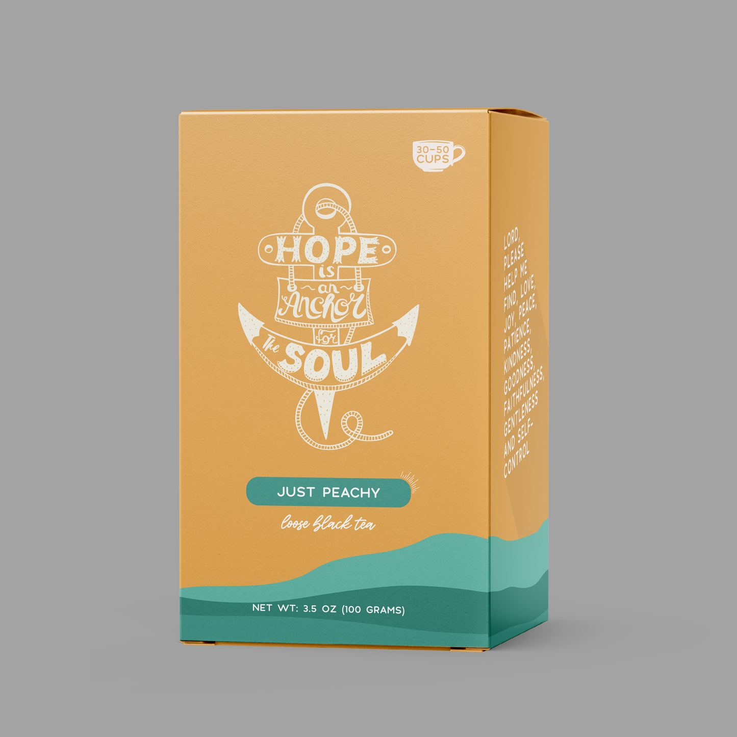 Bible Verse Tea | "Hope Is An Anchor" | Peach Black Tea | .39oz