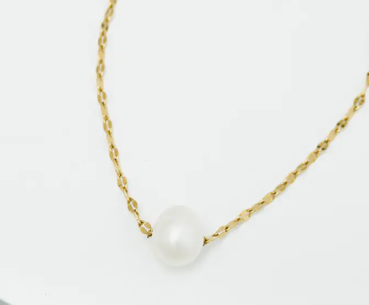 Gold Pearl Necklace by Starfish Project
