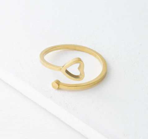 Gold Heart Ring by Starfish Project