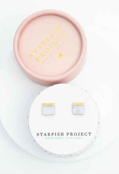 Mother of Pearl Studs by Starfish Project
