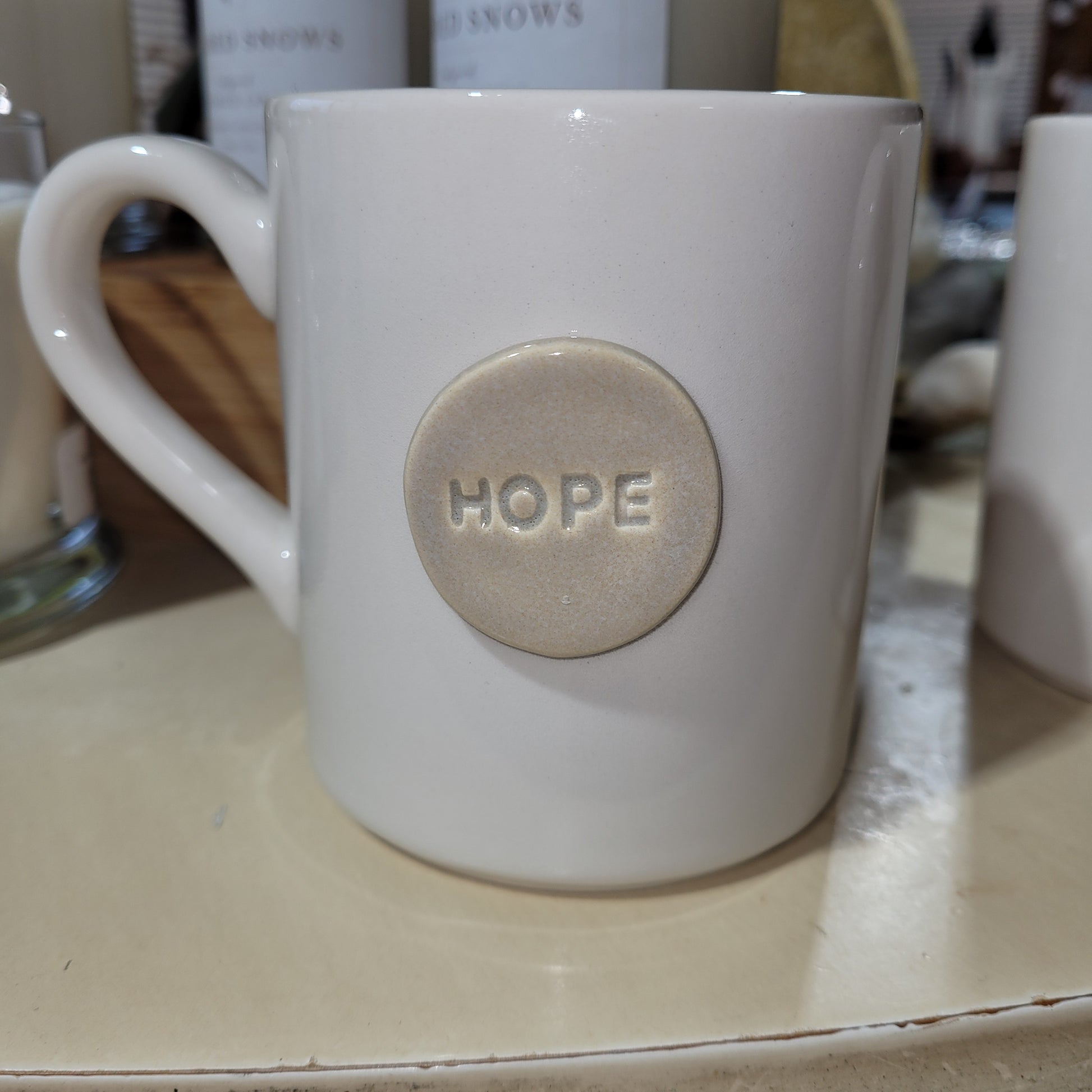 Stoneware Hope and Joy Mugs