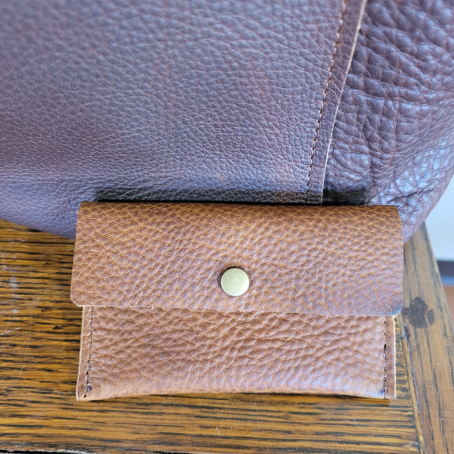 Macy Leather Card Wallet - Cognac