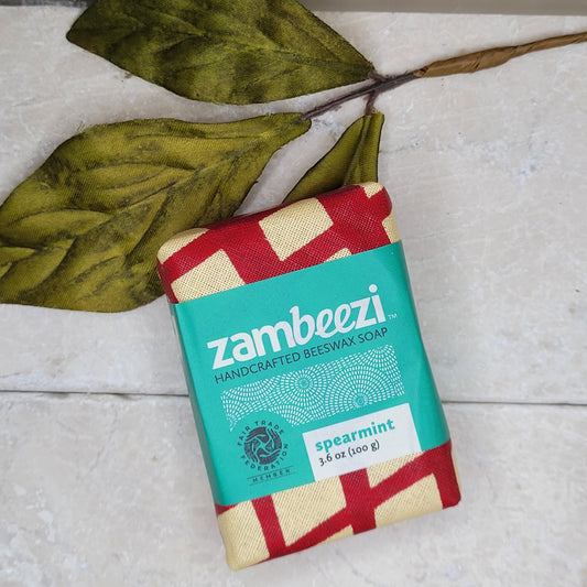 Spearmint Beeswax Soap by Zambeezi