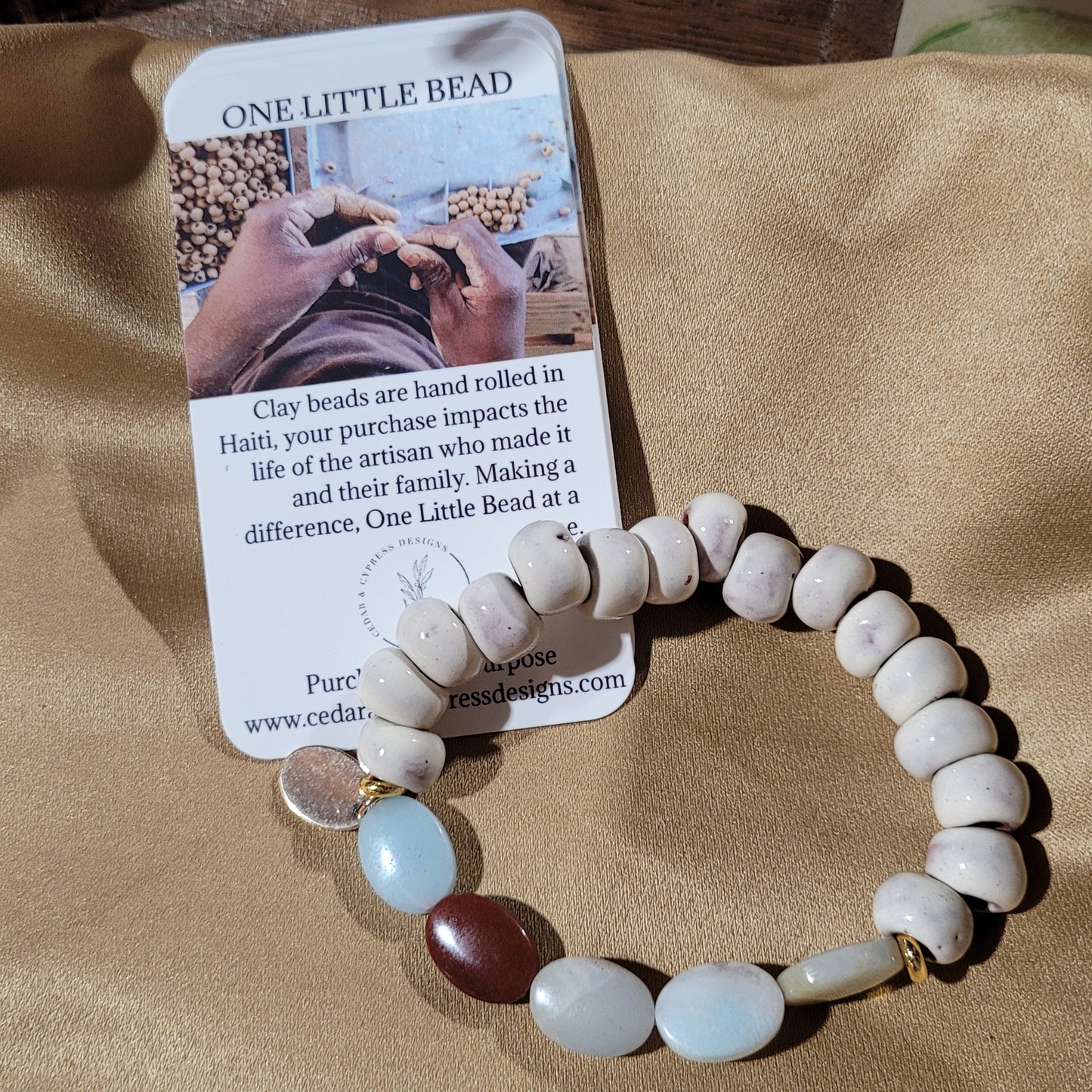 Amalgamate Oval Amazonite Bracelet by Cedar & Cypress Designs