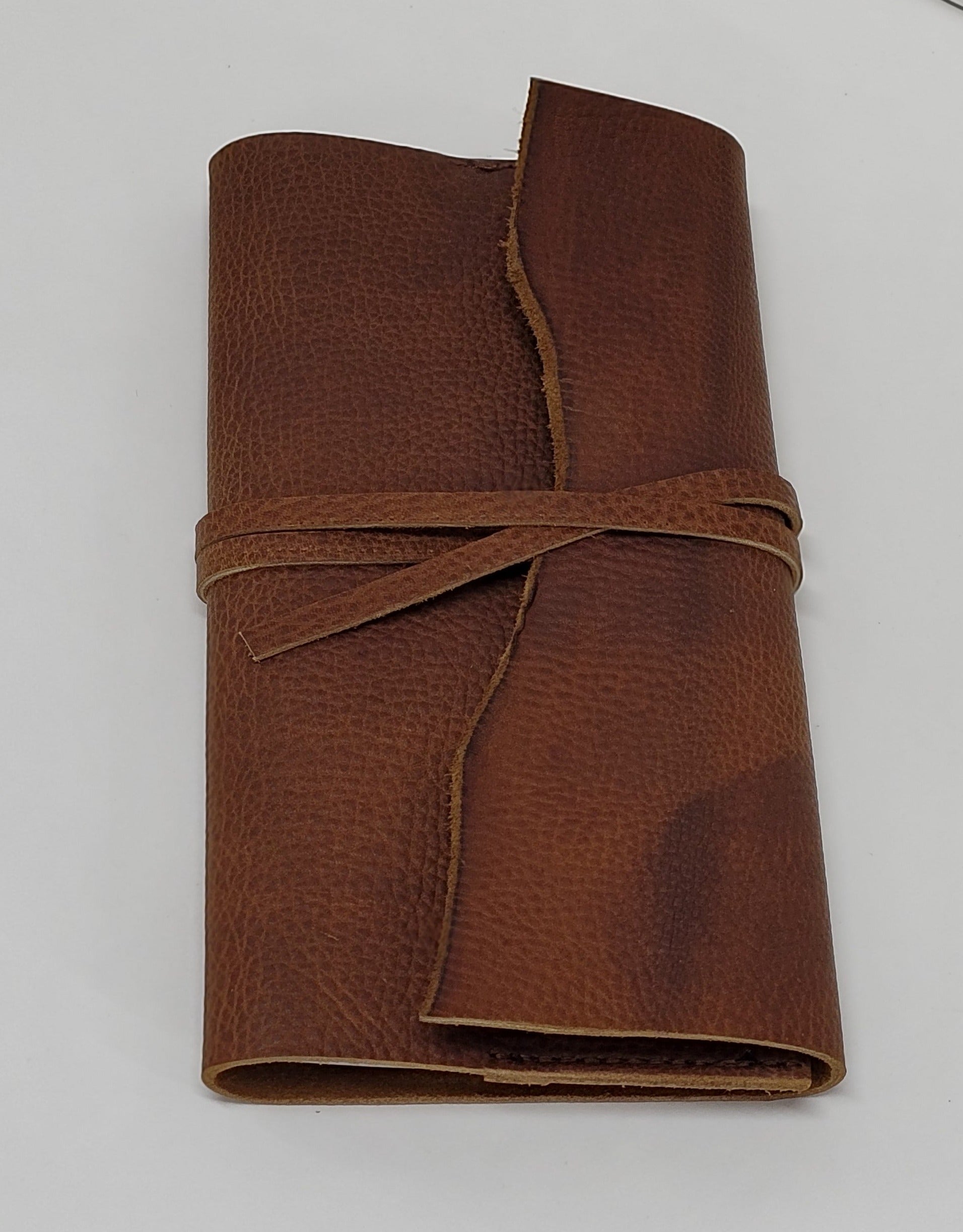 leather journal H5 with wrap tie